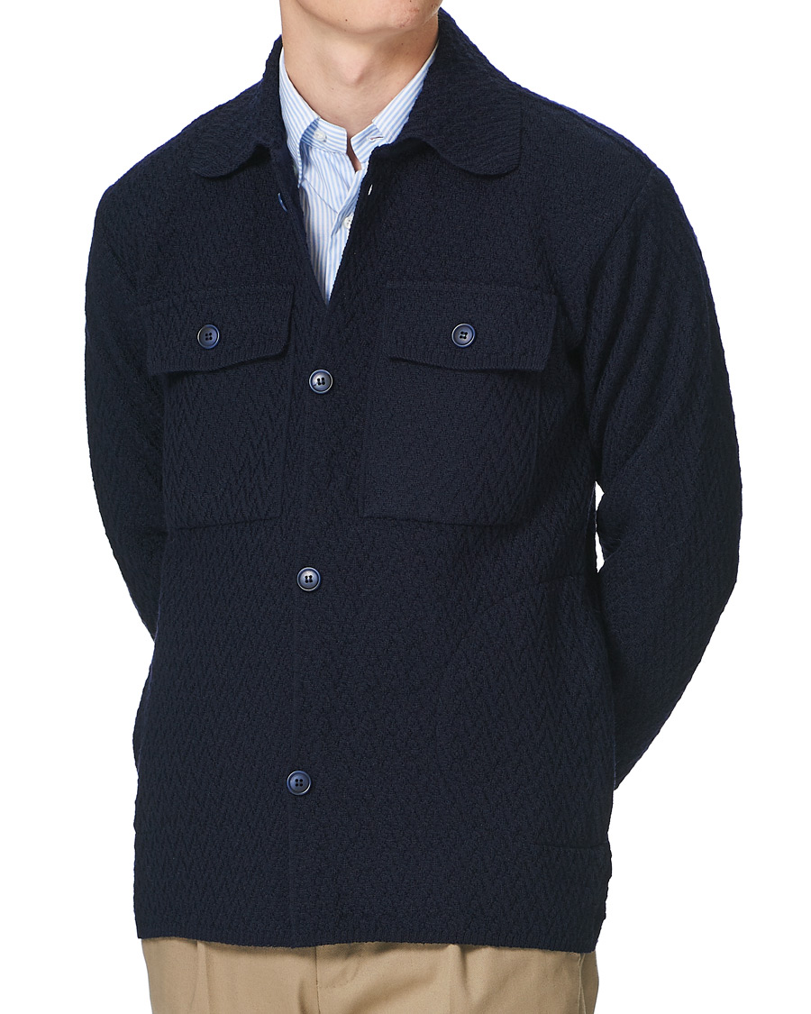 Heren | Overhemden | Eton | Dale of Norway Overshirt Navy