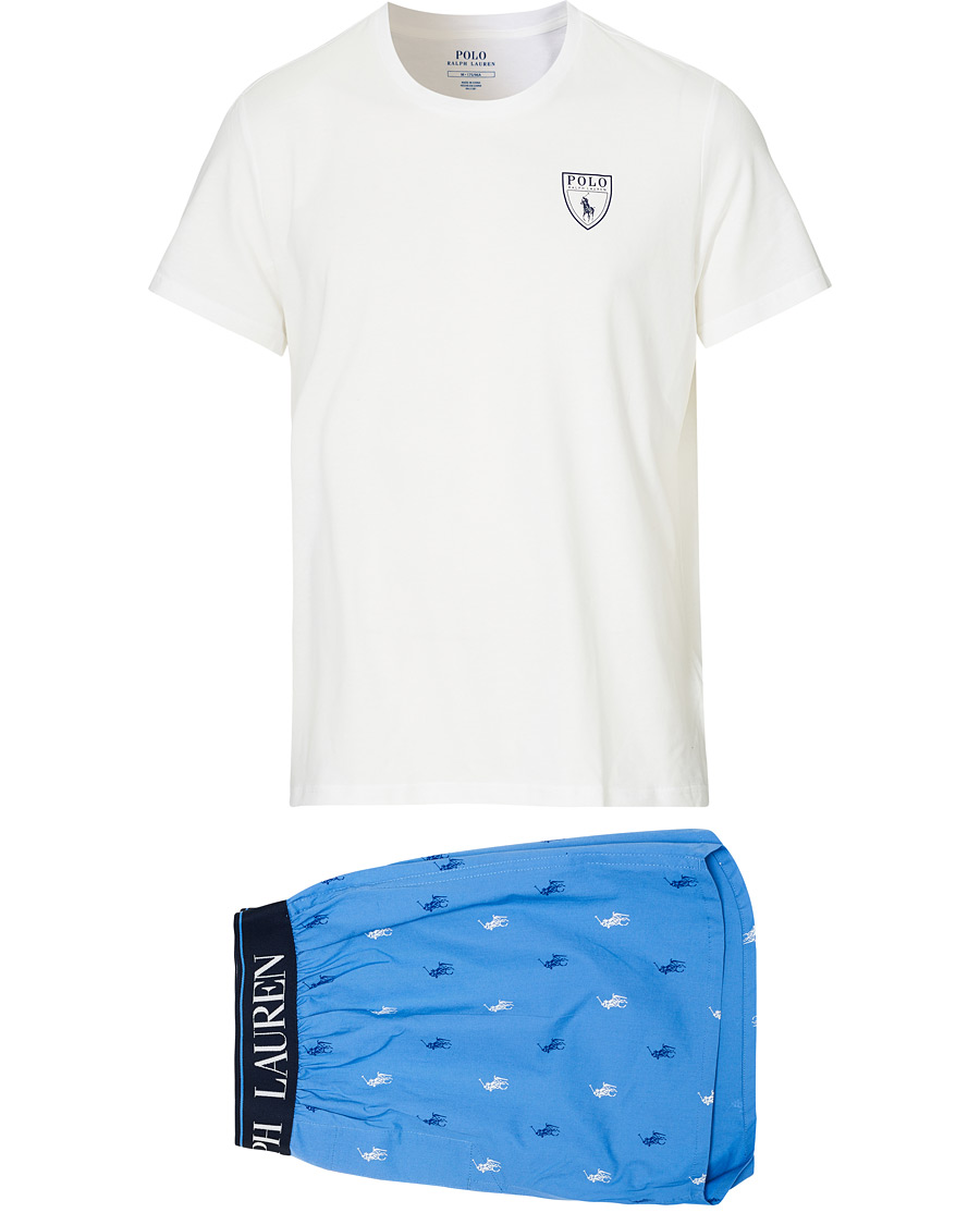 Heren | Pyjama's en gewaden | Polo Ralph Lauren | Short Sleeve Pyjama Set White/Blue