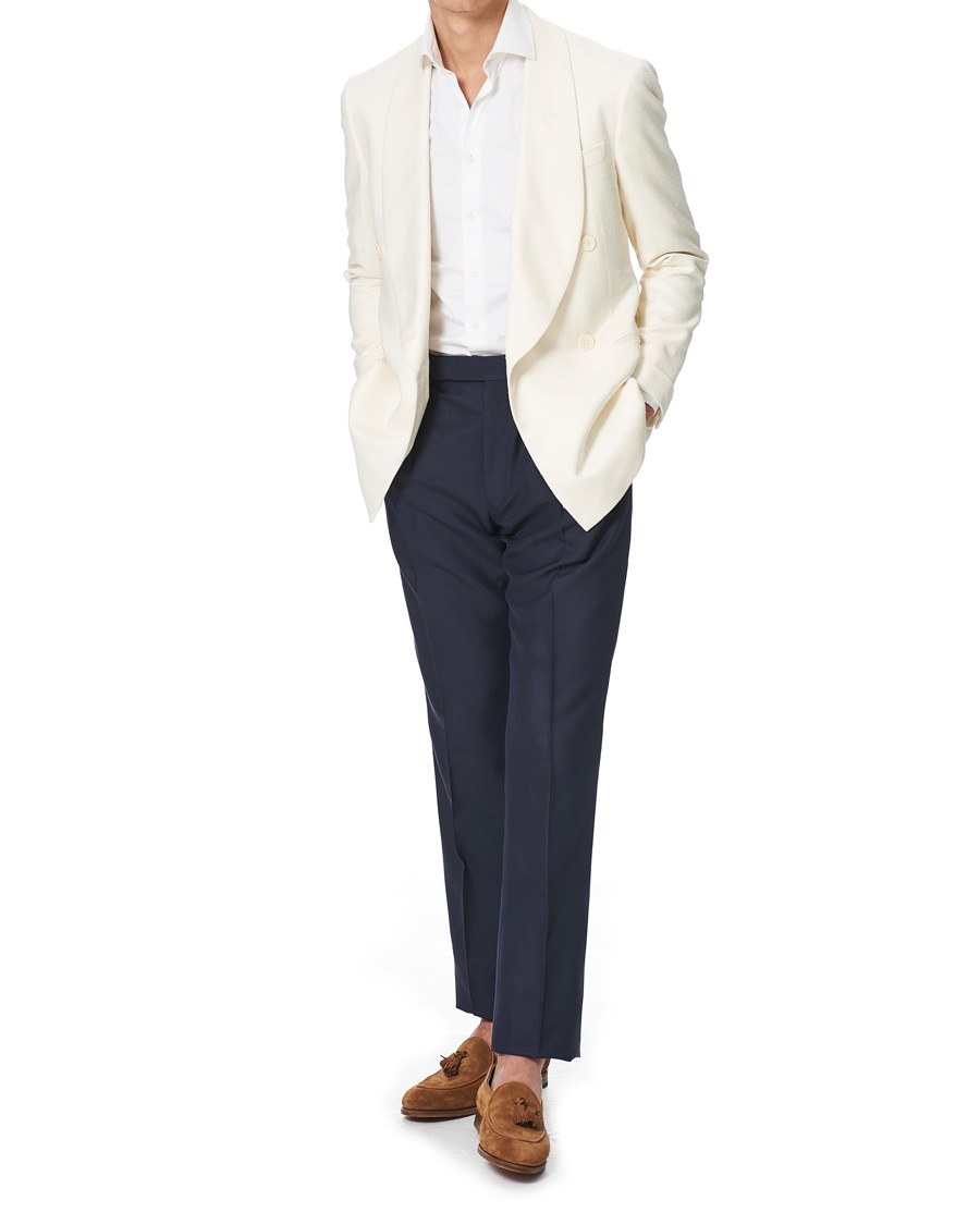 Heren | Blazers | Ralph Lauren Purple Label | Double Breasted Mulberry Silk Blazer Cream