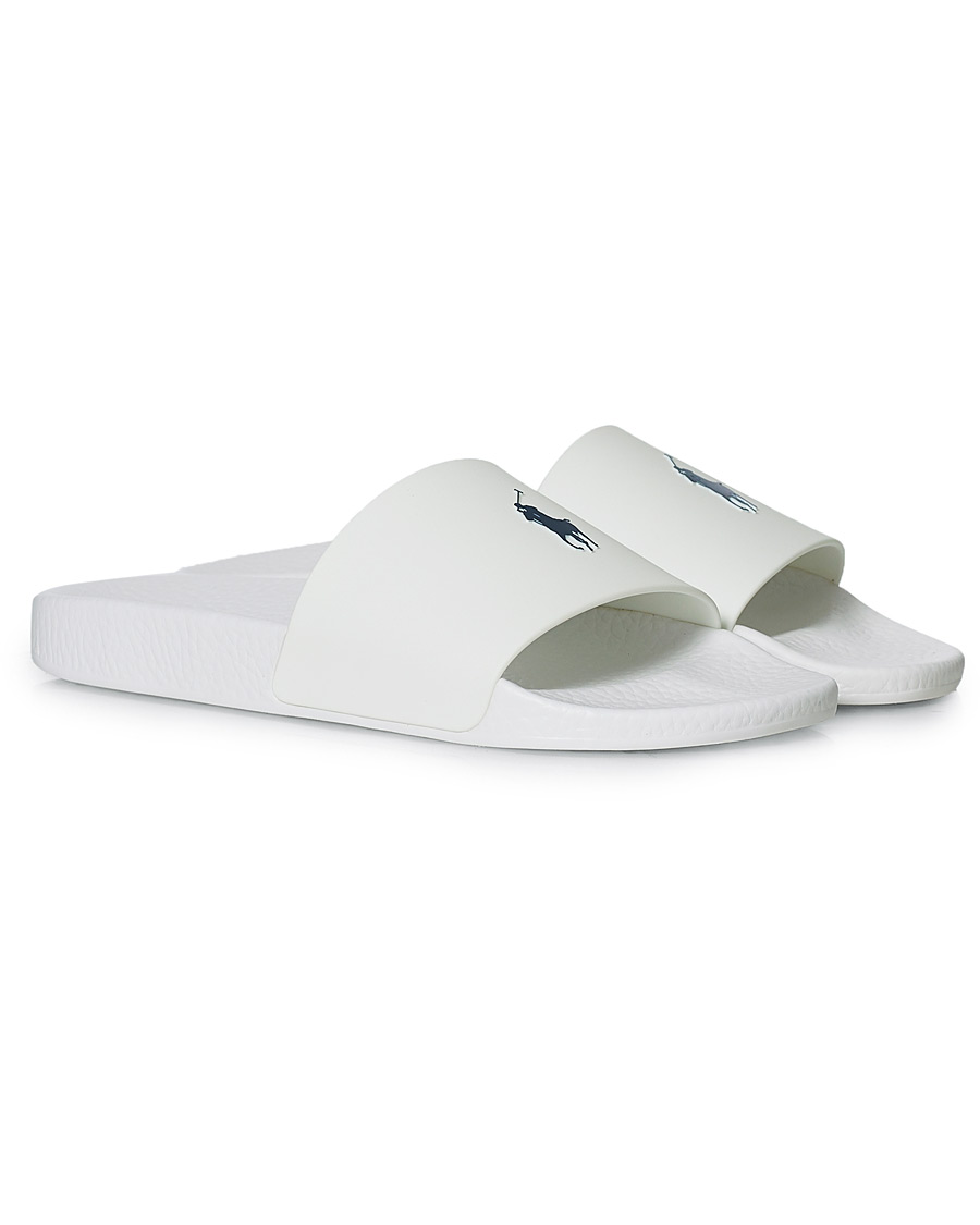 Heren | Polo Ralph Lauren Logo Slides White | Polo Ralph Lauren | Logo Slides White