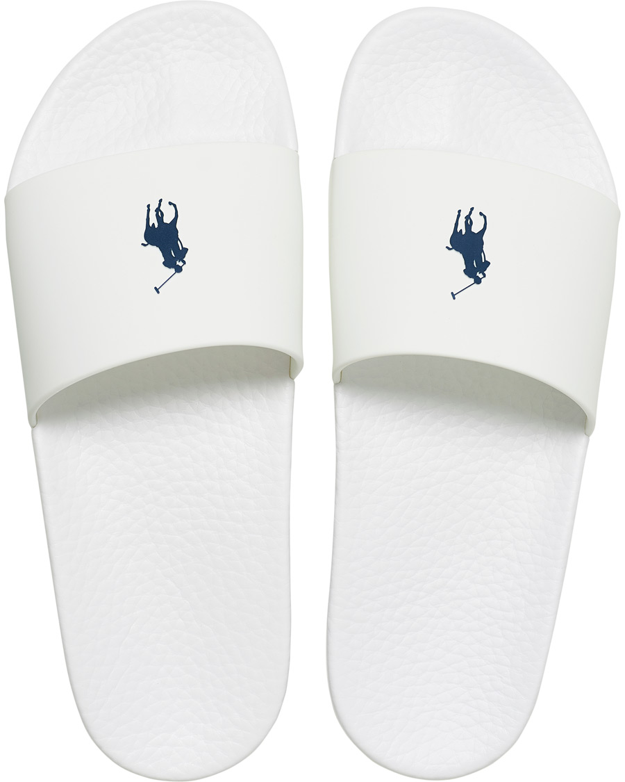Heren | Polo Ralph Lauren Logo Slides White | Polo Ralph Lauren | Logo Slides White