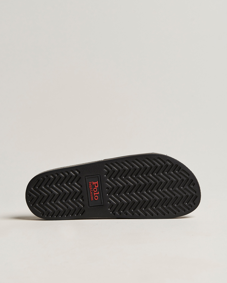 Heren | Polo Ralph Lauren Logo Slides Black | Polo Ralph Lauren | Logo Slides Black