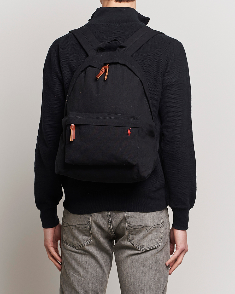 Heren | Polo Ralph Lauren Canvas Backpack Black | Polo Ralph Lauren | Canvas Backpack Black