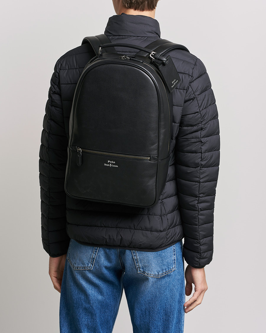 Heren | Rugzakken | Polo Ralph Lauren | Leather Backpack Black