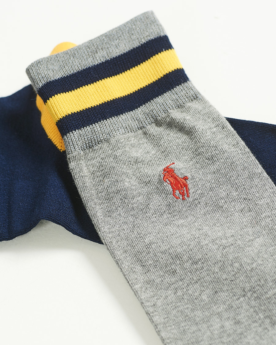 Heren | Ondergoed | Polo Ralph Lauren | 2-Pack Bear Socks Navy/Grey