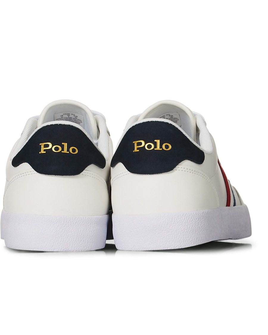 Heren | Polo Ralph Lauren Court VLC Leather Sneaker White | Polo Ralph Lauren | Court VLC Leather Sneaker White