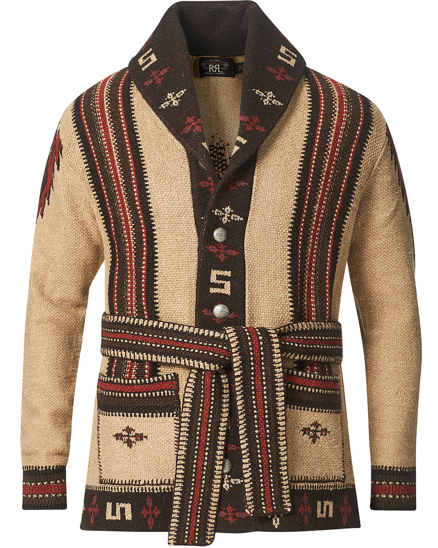 Heren | Truien | RRL | Ranch Shawl Cardigan Tan/Brown