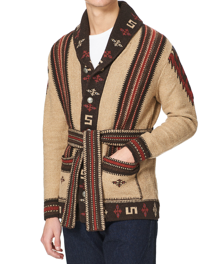Heren | Truien | RRL | Ranch Shawl Cardigan Tan/Brown