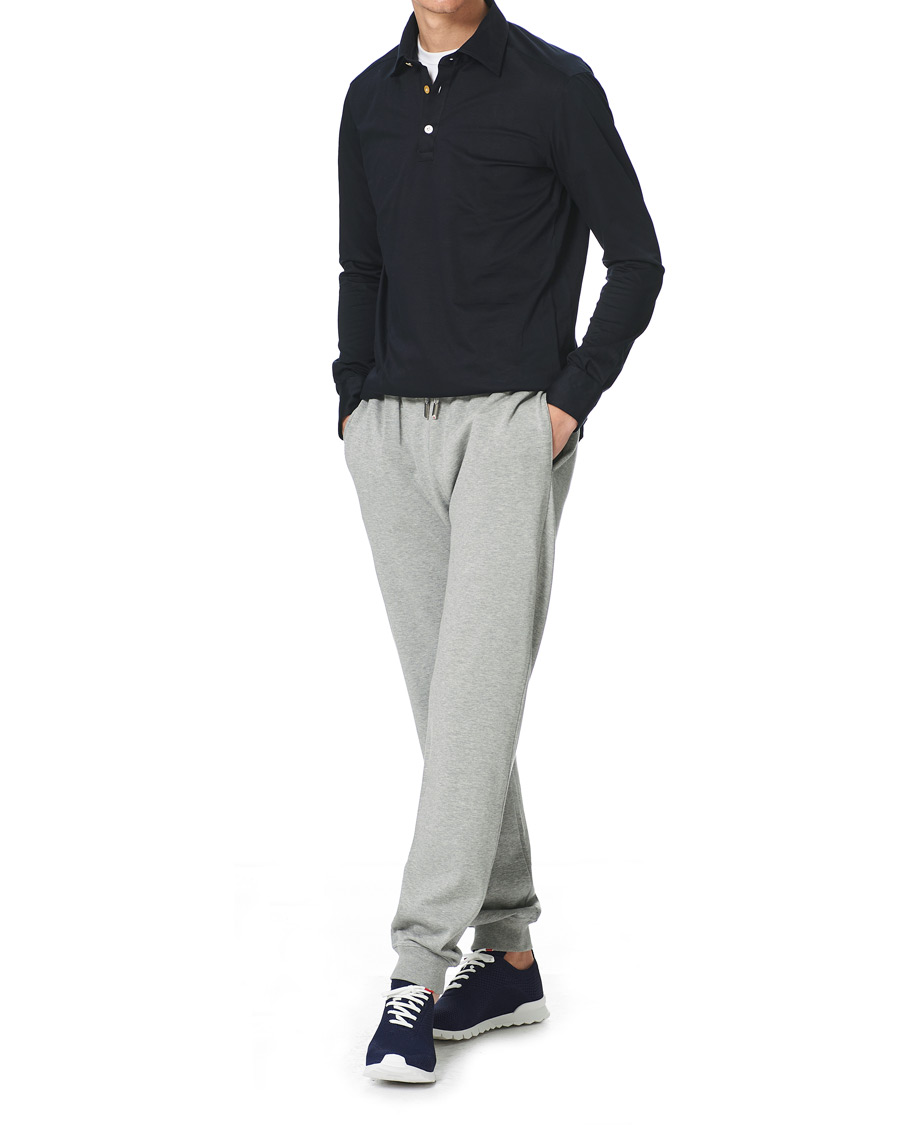 Heren | Broeken | Kiton | Soft Cotton Joggers Light Grey