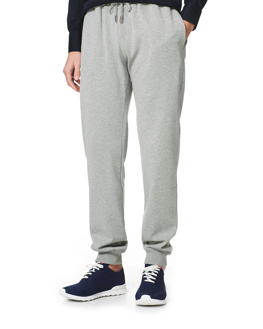 Heren | Broeken | Kiton | Soft Cotton Joggers Light Grey
