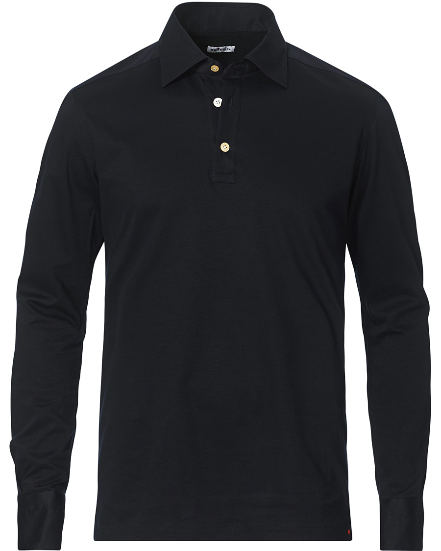 Heren | Truien | Kiton | Popover Shirt Navy