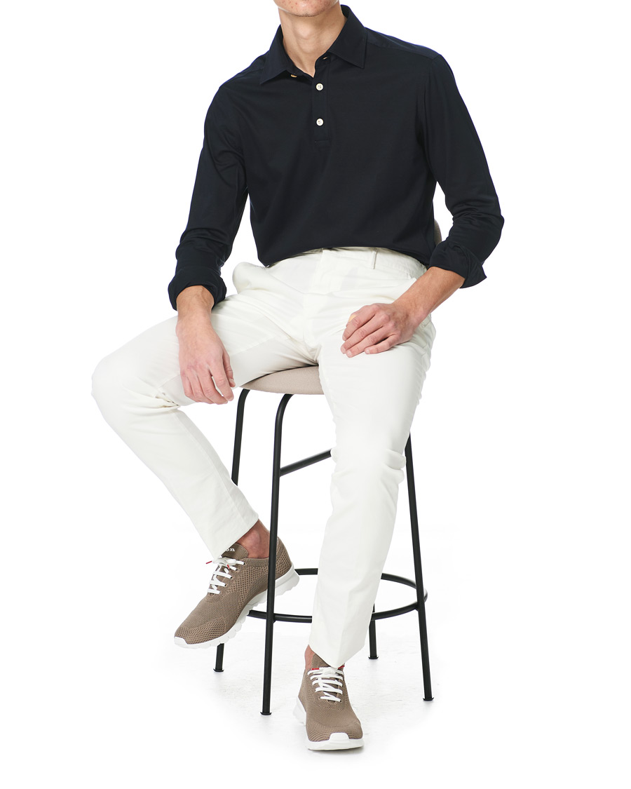 Heren | Truien | Kiton | Popover Shirt Navy