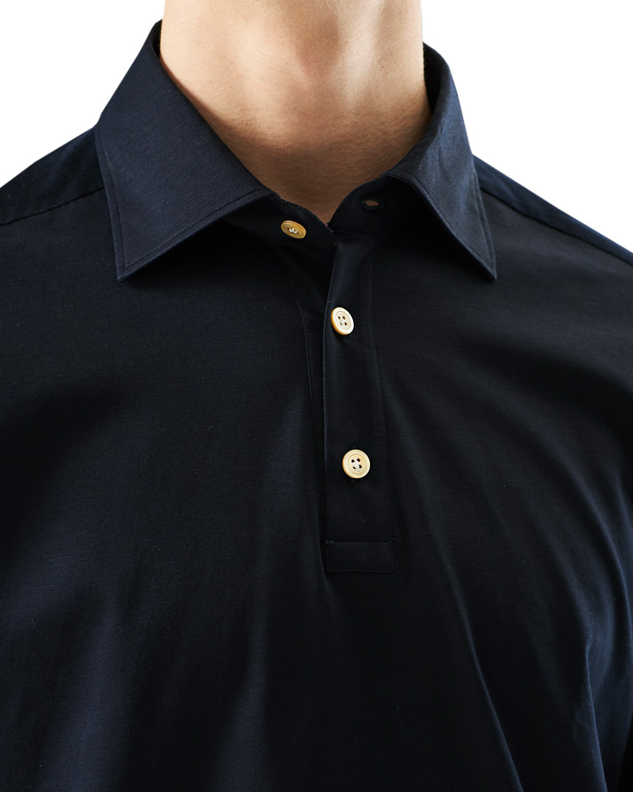 Heren | Truien | Kiton | Popover Shirt Navy