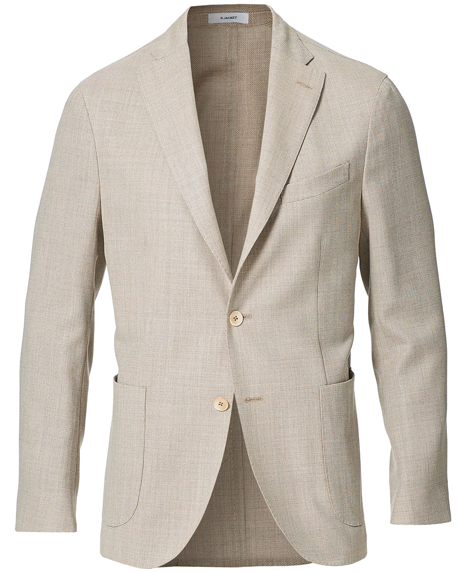 Heren | Blazers | Boglioli | K Jacket Wool Hopsack Blazer Beige