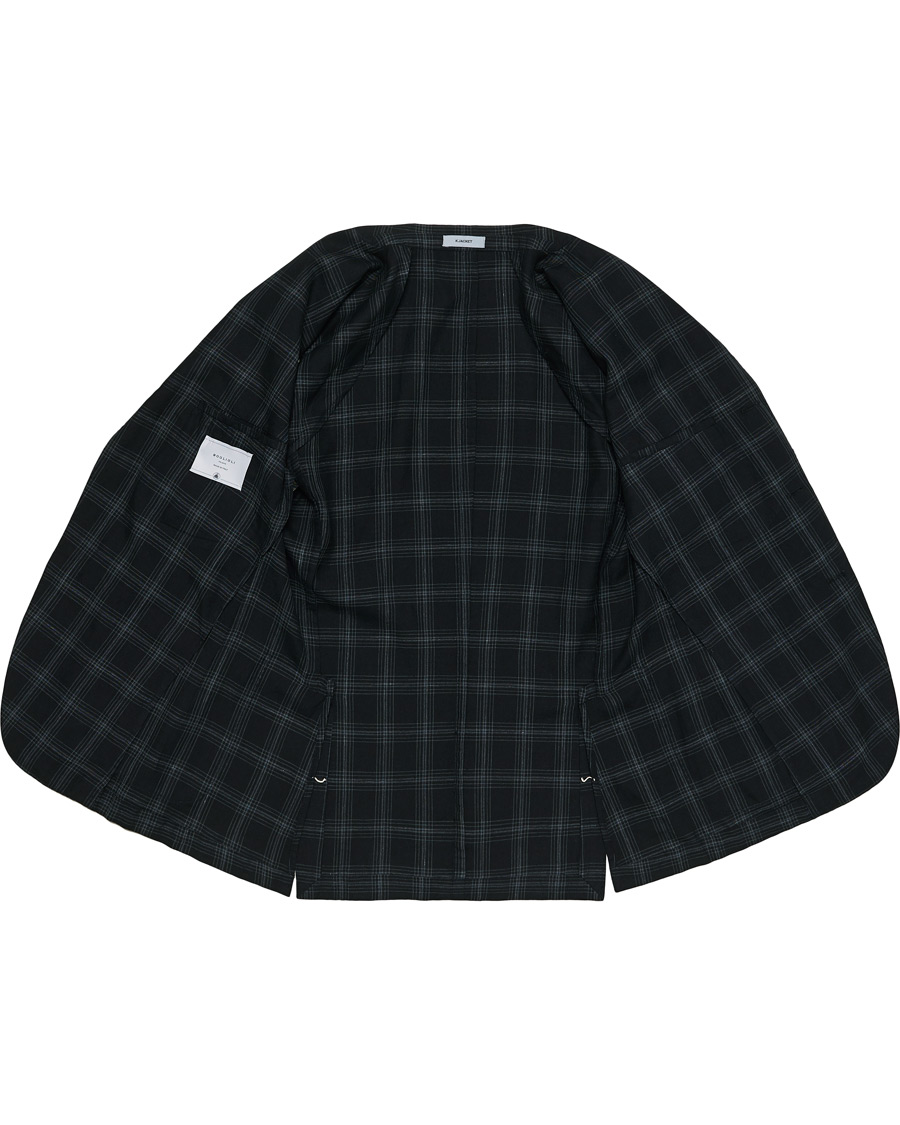 Heren | Blazers | Boglioli | K Jacket Wool/Linen Overcheck Blazer Navy
