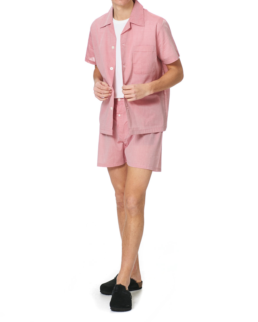 Heren | Pyjama's en gewaden | Derek Rose | Shortie Cotton Pyjama Set Red