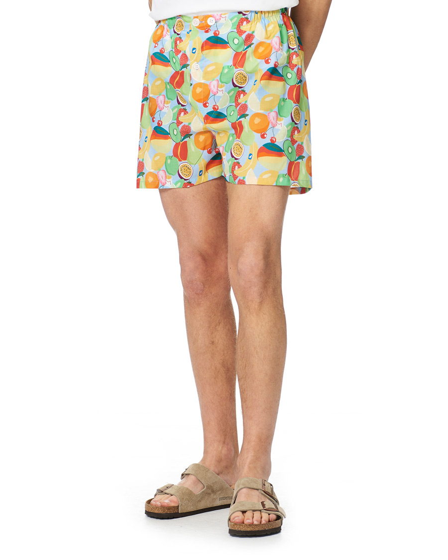 Heren | Pyjama's en gewaden | Derek Rose | Shortie Mutli Printed Cotton Pyjama Set Multi