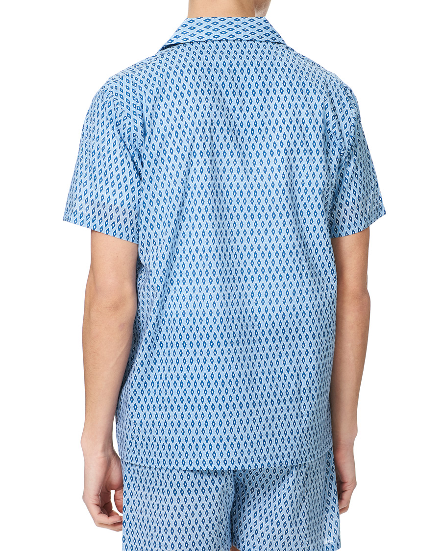Heren | Pyjama's en gewaden | Derek Rose | Shortie Printed Cotton Pyjama Set Blue