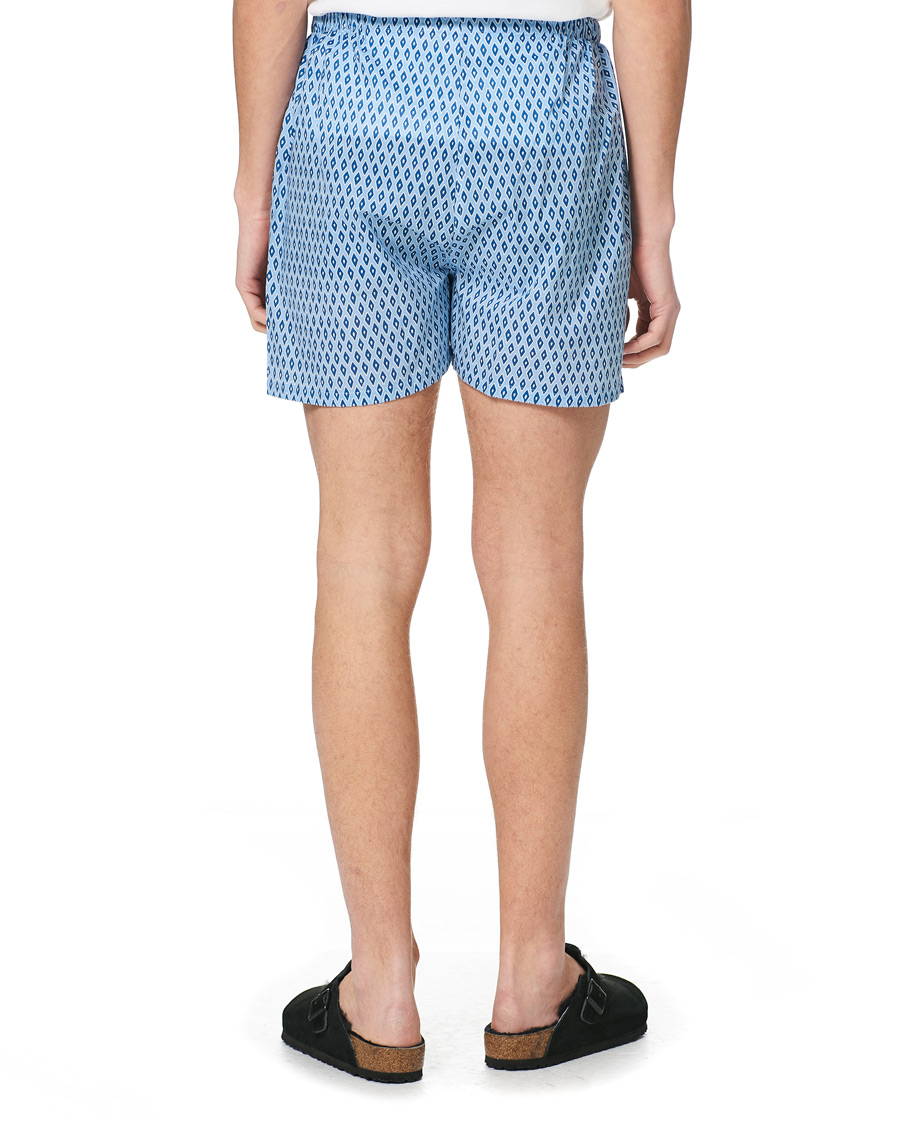 Heren | Pyjama's en gewaden | Derek Rose | Shortie Printed Cotton Pyjama Set Blue