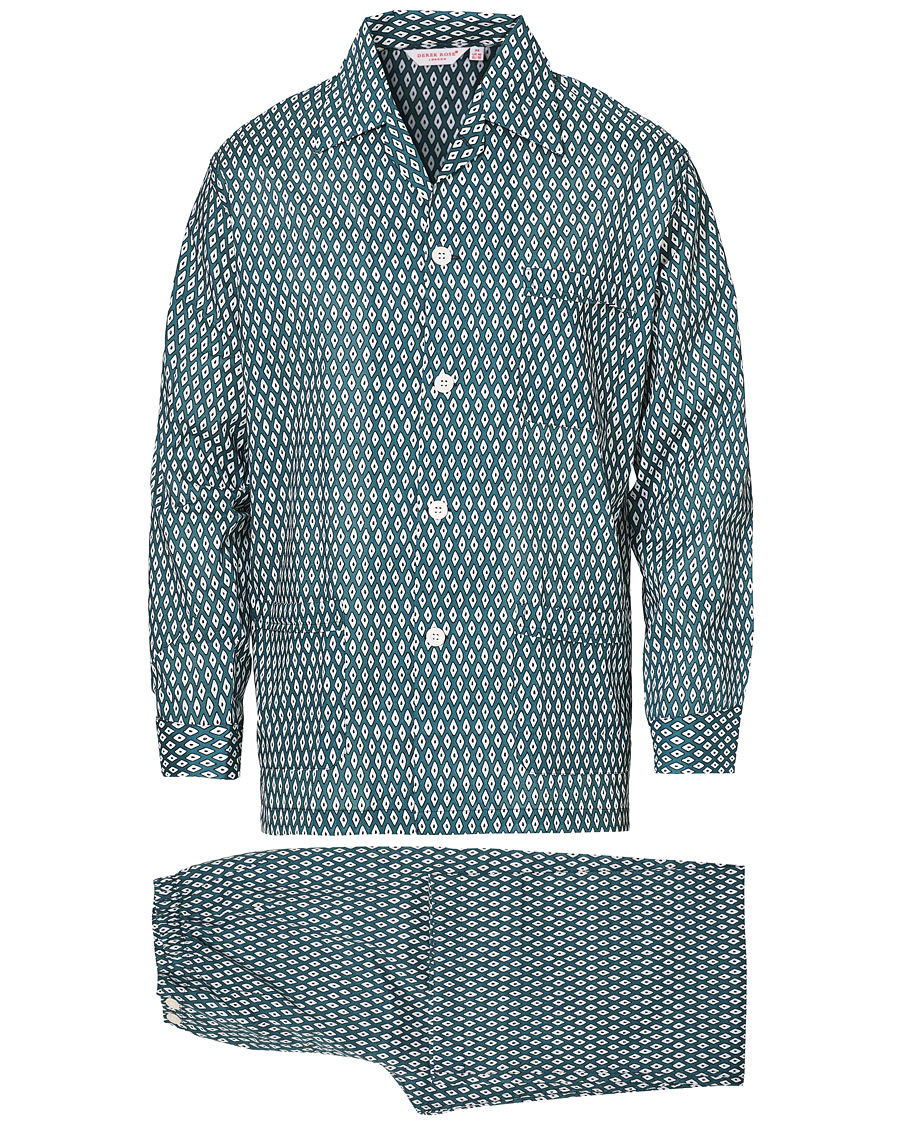 Heren | Pyjama's en gewaden | Derek Rose | Printed Cotton Pyjama Set Green