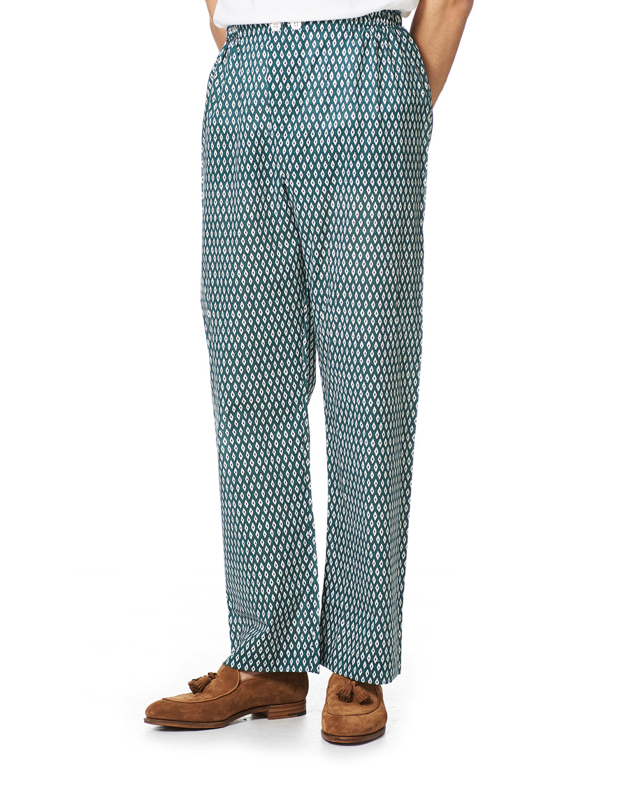 Heren | Pyjama's en gewaden | Derek Rose | Printed Cotton Pyjama Set Green