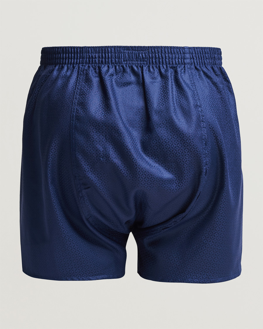 Heren |  | Derek Rose | Classic Fit Woven Cotton Boxer Shorts Navy