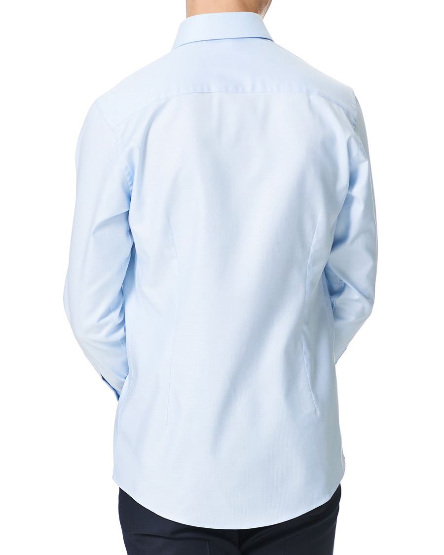Heren | Overhemden | Eton | Cotton Lyocell Stretch Wide Spread Shirt Light Blue