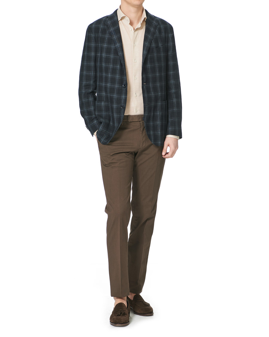 Heren | Overhemden | Eton | Oxford Piqué Shirt Beige