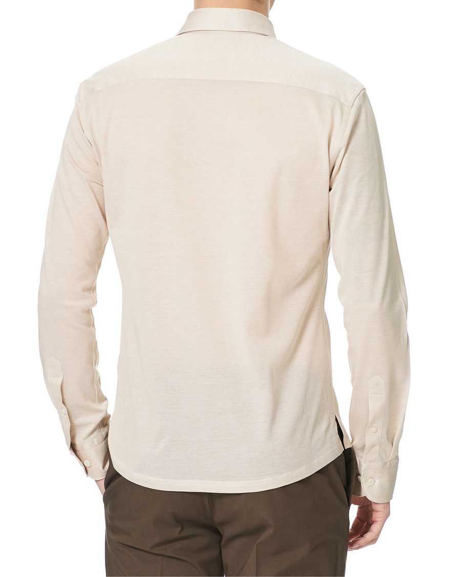 Heren | Overhemden | Eton | Oxford Piqué Shirt Beige