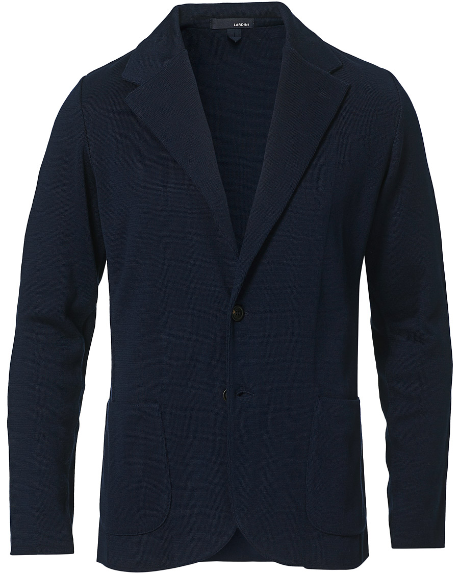 Heren | Blazers | Lardini | Knitted Cotton Blazer Navy