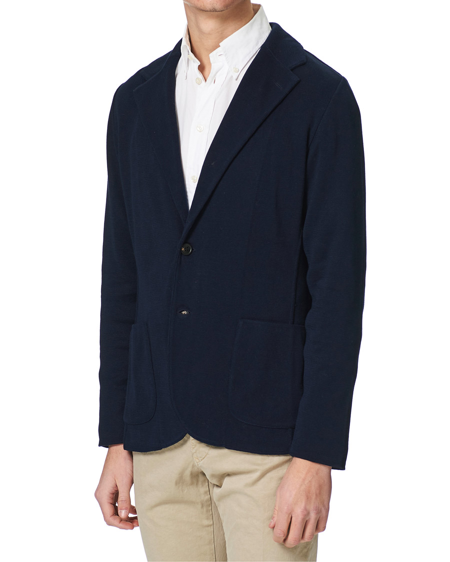Heren | Blazers | Lardini | Knitted Cotton Blazer Navy