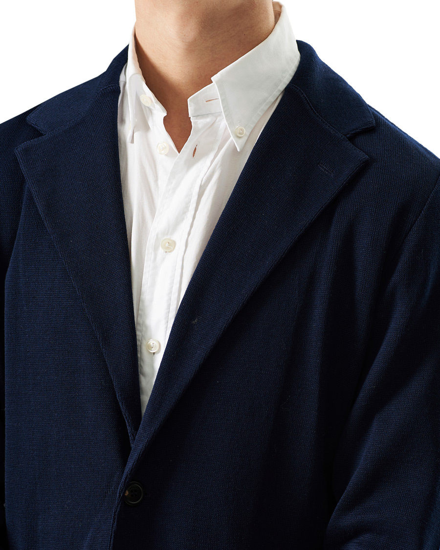 Heren | Blazers | Lardini | Knitted Cotton Blazer Navy