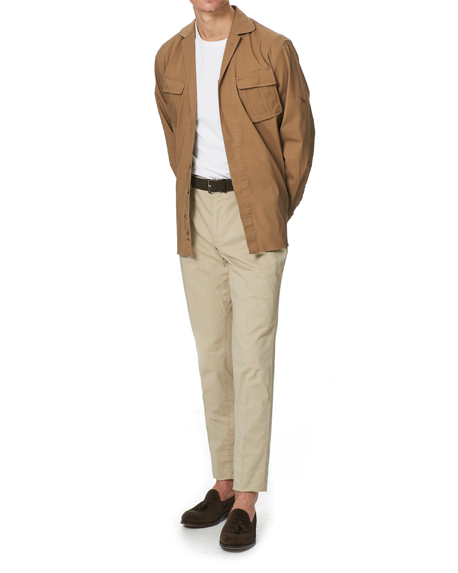 Heren | Overhemden | Lardini | Cotton Safari Pocket Overshirt Sand