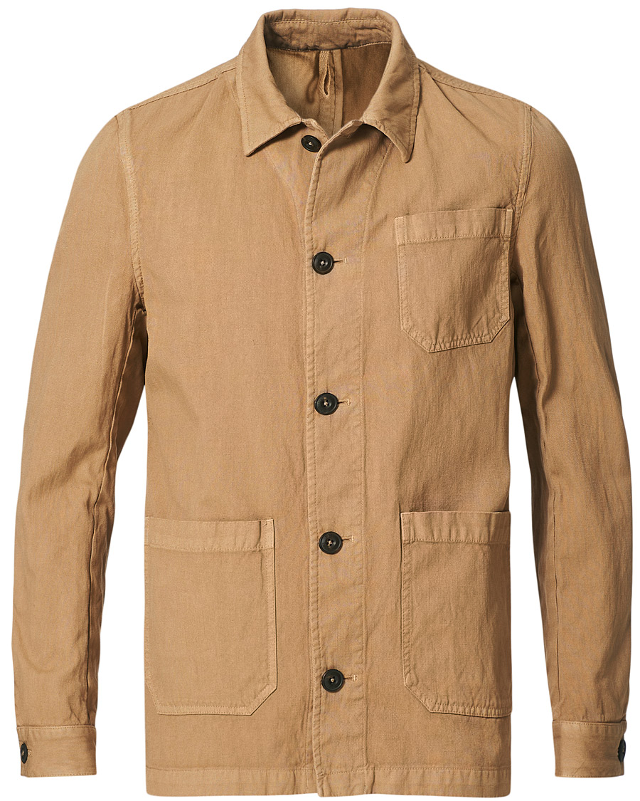 Heren | Overhemden | L.B.M. 1911 | Cotton/Linen Overshirt Beige