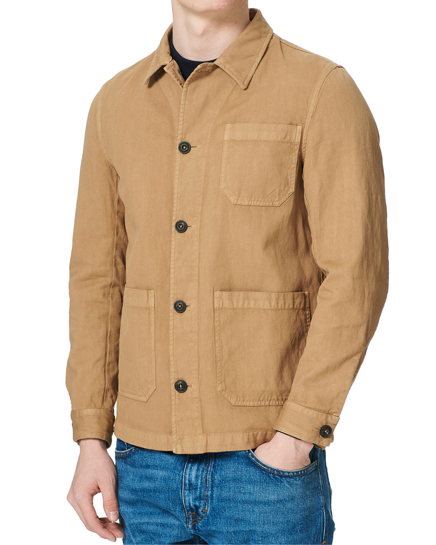 Heren | Overhemden | L.B.M. 1911 | Cotton/Linen Overshirt Beige