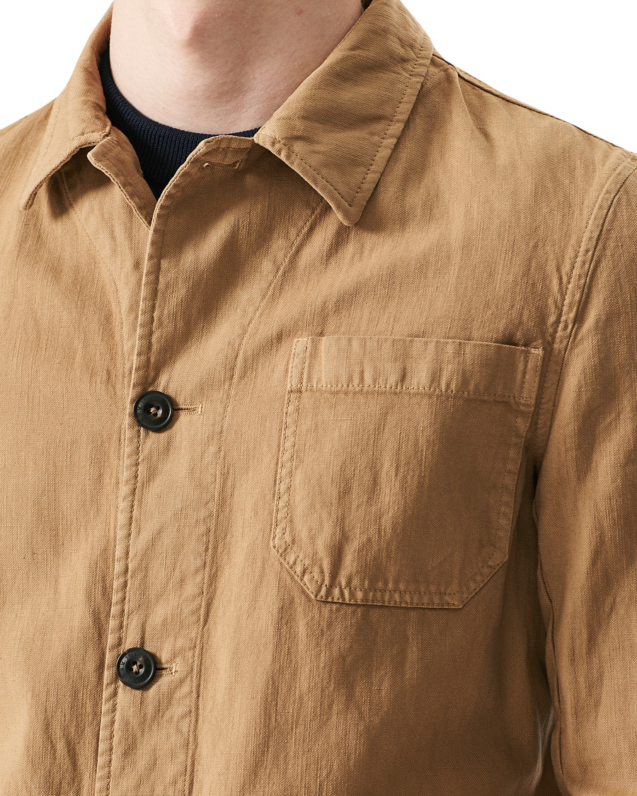 Heren | Overhemden | L.B.M. 1911 | Cotton/Linen Overshirt Beige