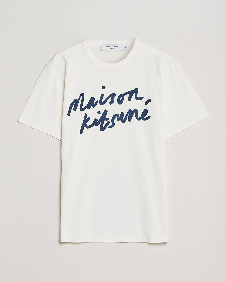 Heren | T-shirts | Maison Kitsuné | Handwriting Tee Latte