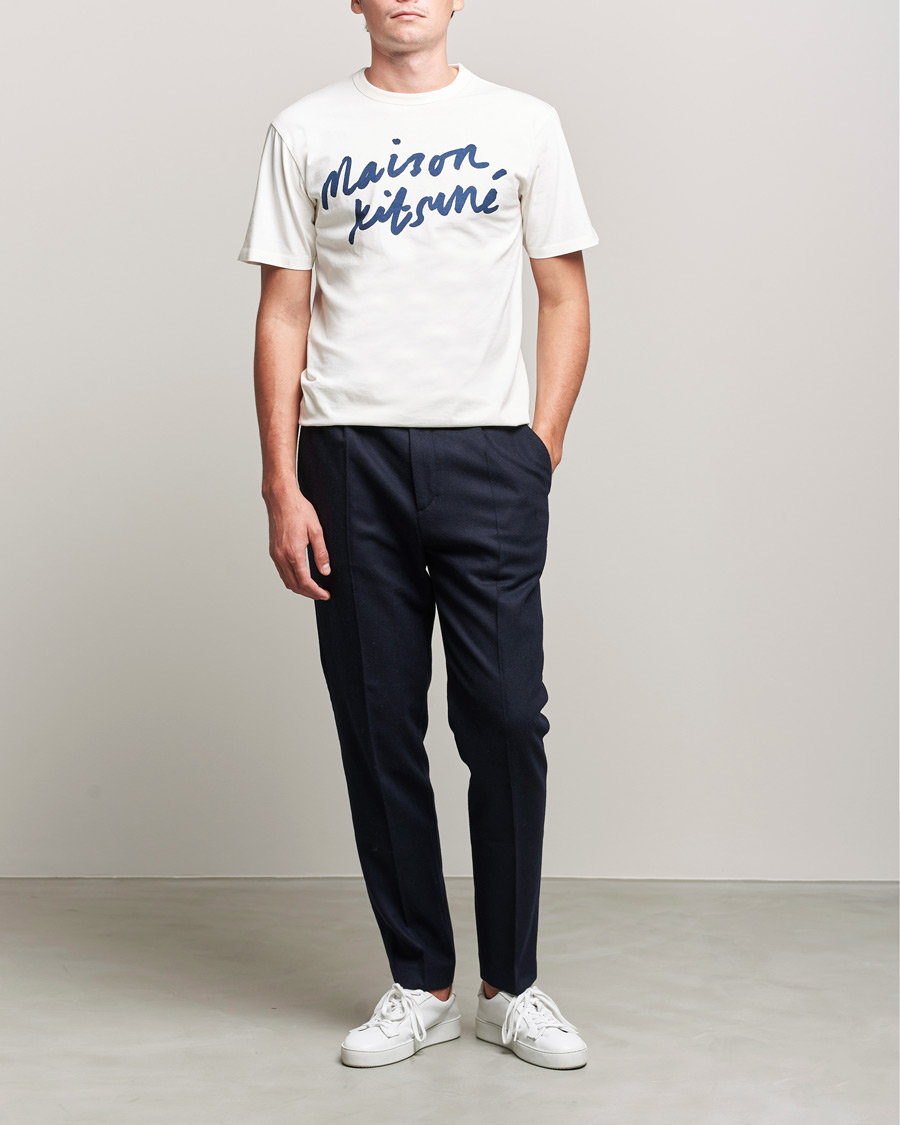 Heren | T-shirts | Maison Kitsuné | Handwriting Tee Latte