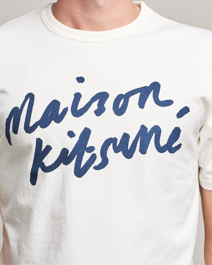 Heren | T-shirts | Maison Kitsuné | Handwriting Tee Latte