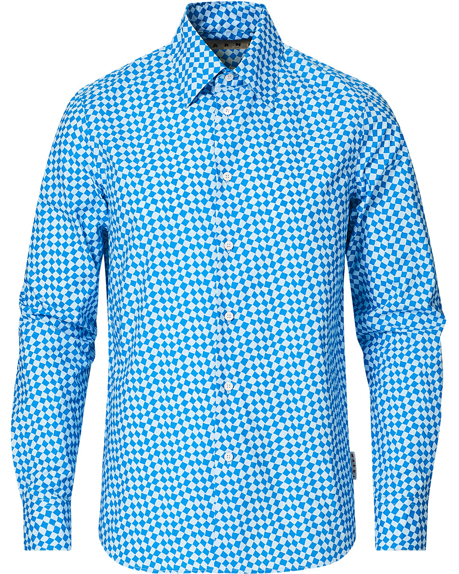 Heren | Overhemden | Marni | Rhombus Print Shirt Blue