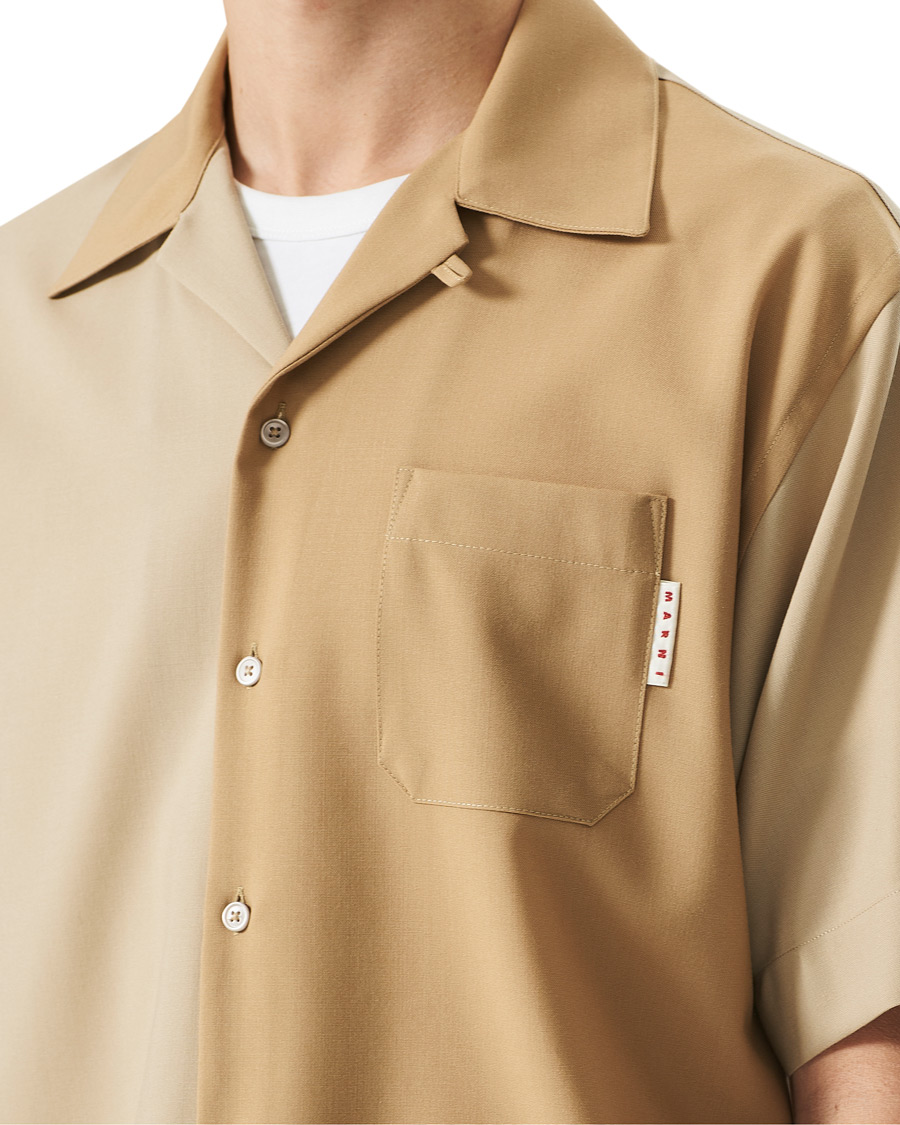 Heren | Overhemden | Marni | Colour Block Bowling Shirt Beige