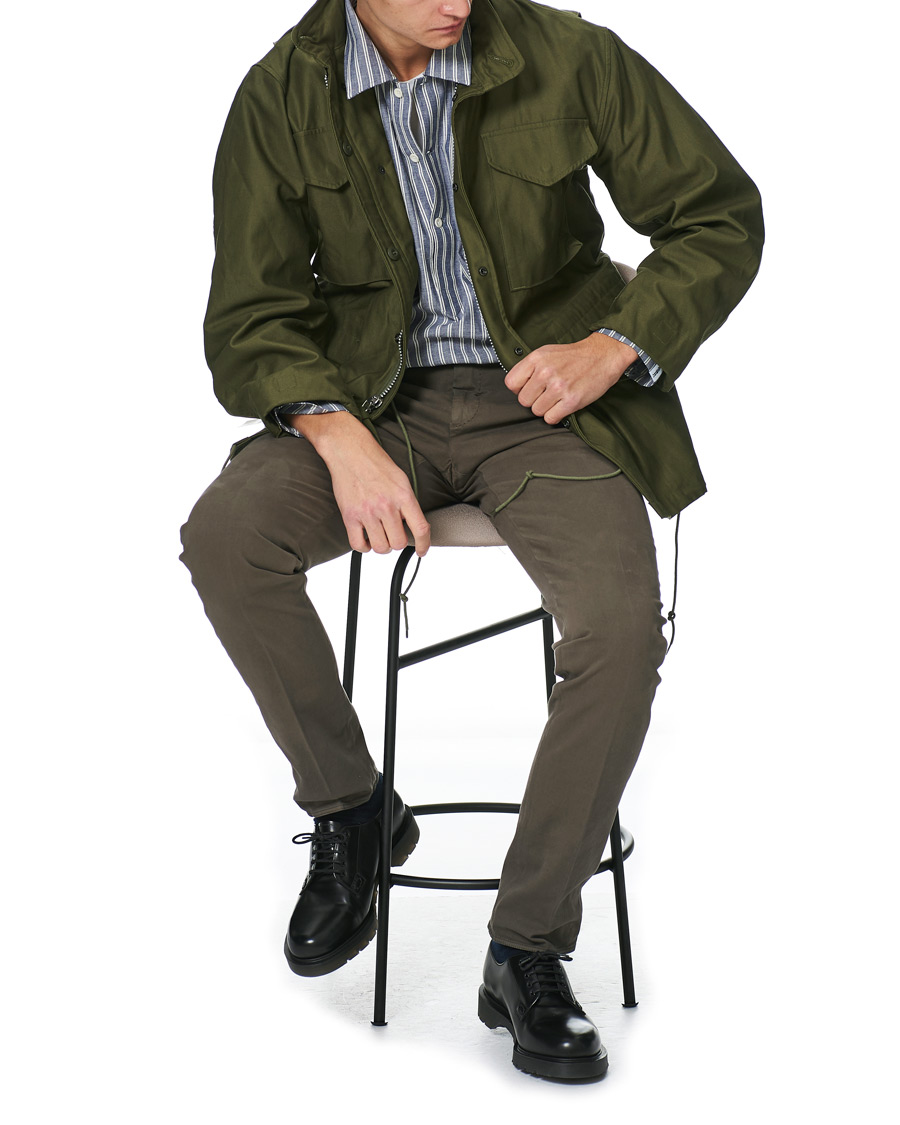 Heren | Overhemden | Mackintosh | Military Shirt Blue White