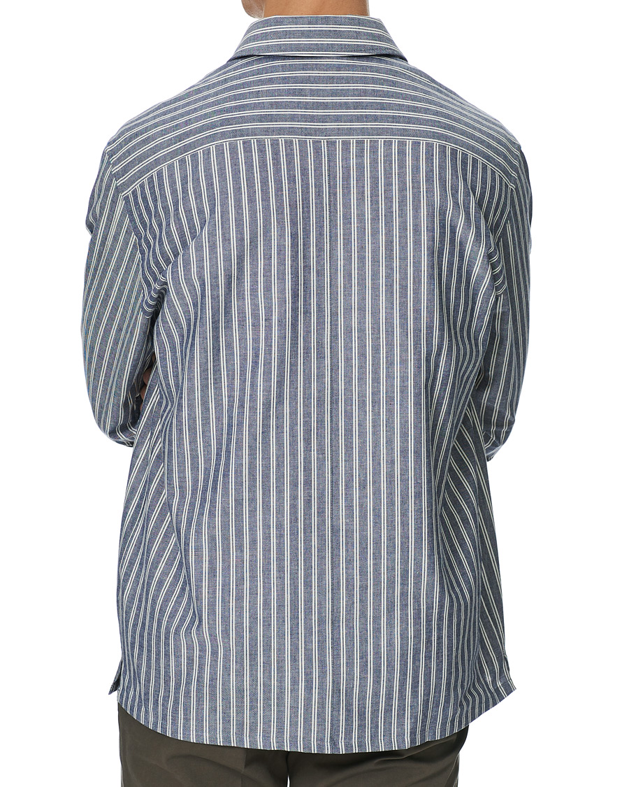 Heren | Overhemden | Mackintosh | Military Shirt Blue White