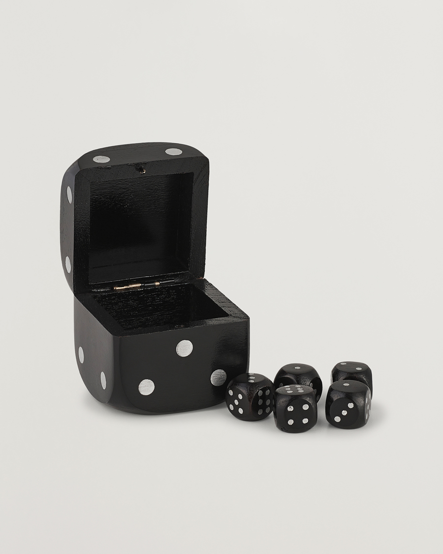 Heren | Decoratie | Authentic Models | Wooden Dice Box Black