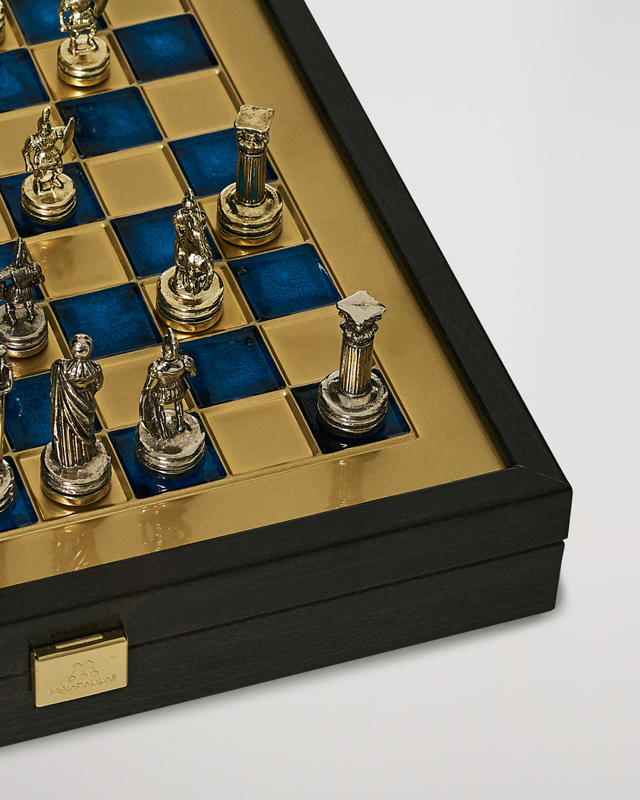 Heren | Spellen | Manopoulos | Greek Roman Period Chess Set Blue