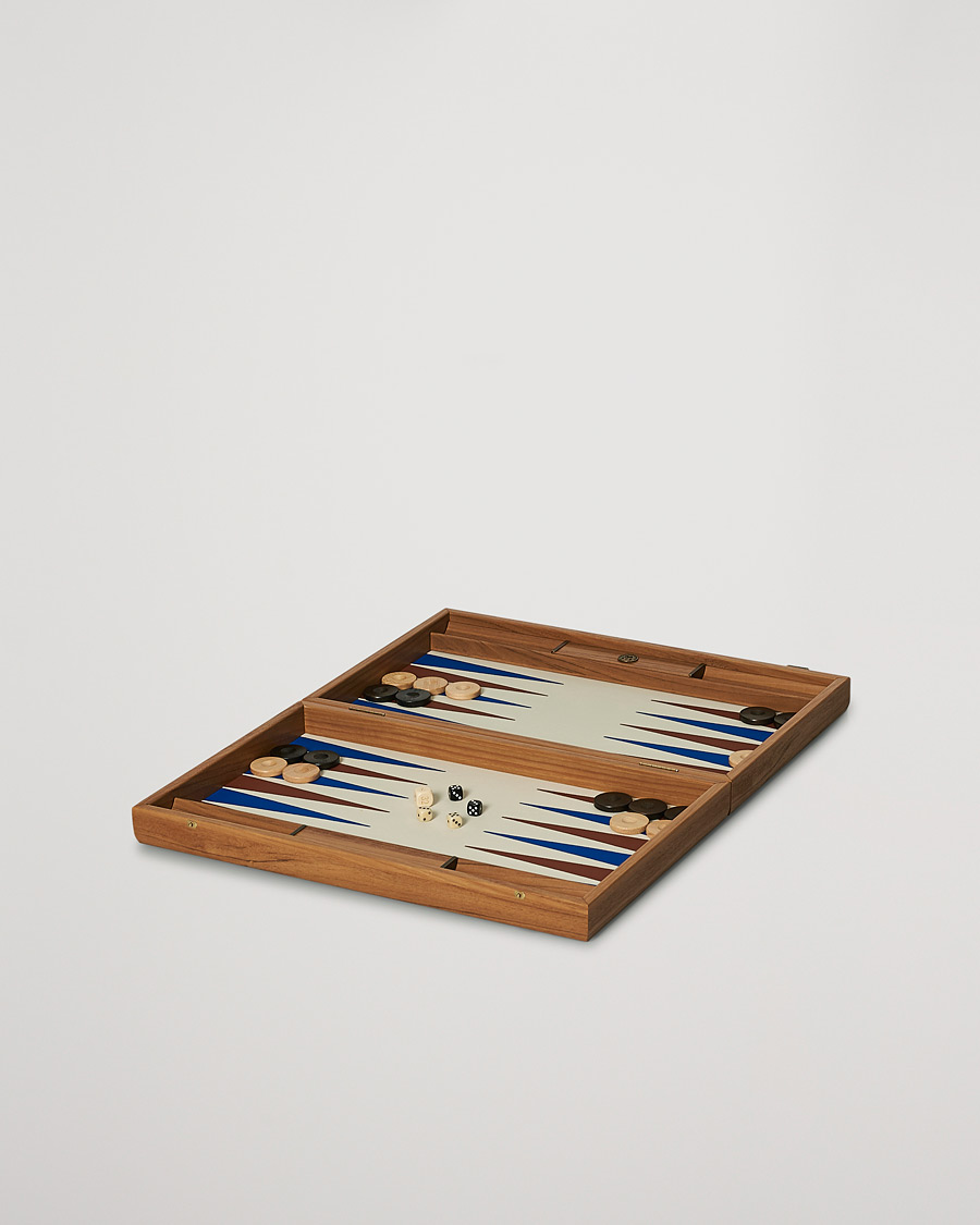 Heren | Spellen | Manopoulos | Wooden Leatherette Backgammon Set Beige