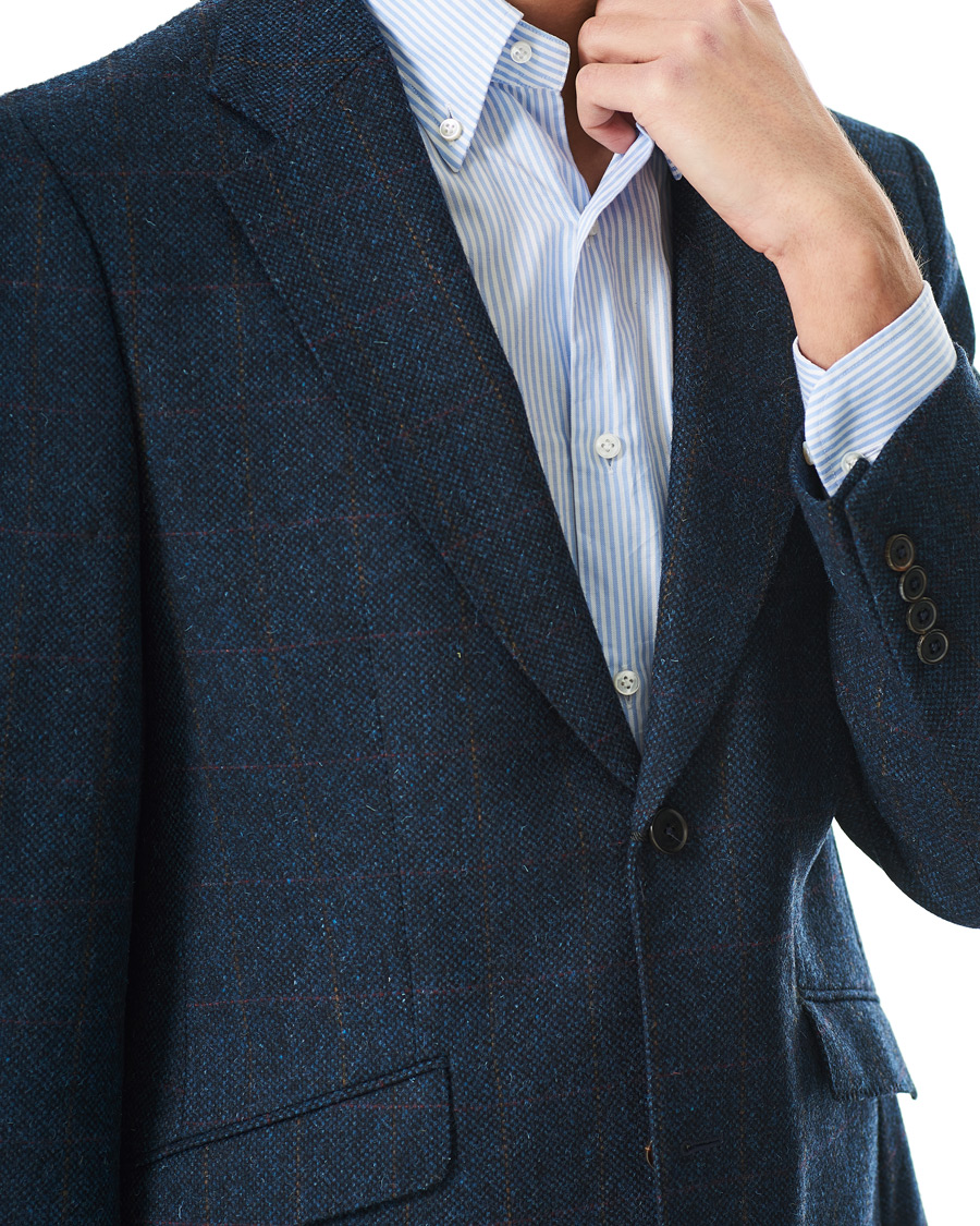 Heren | Blazers | Walker Slater | William Lambswool Tweed Jacket Navy Red
