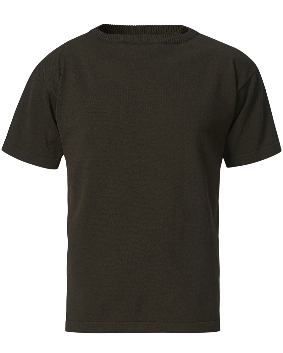 Heren | T-shirts | Andersen-Andersen | Boatsman Short Sleeve Tee Hunting Green