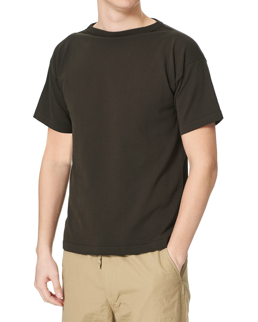 Heren | T-shirts | Andersen-Andersen | Boatsman Short Sleeve Tee Hunting Green