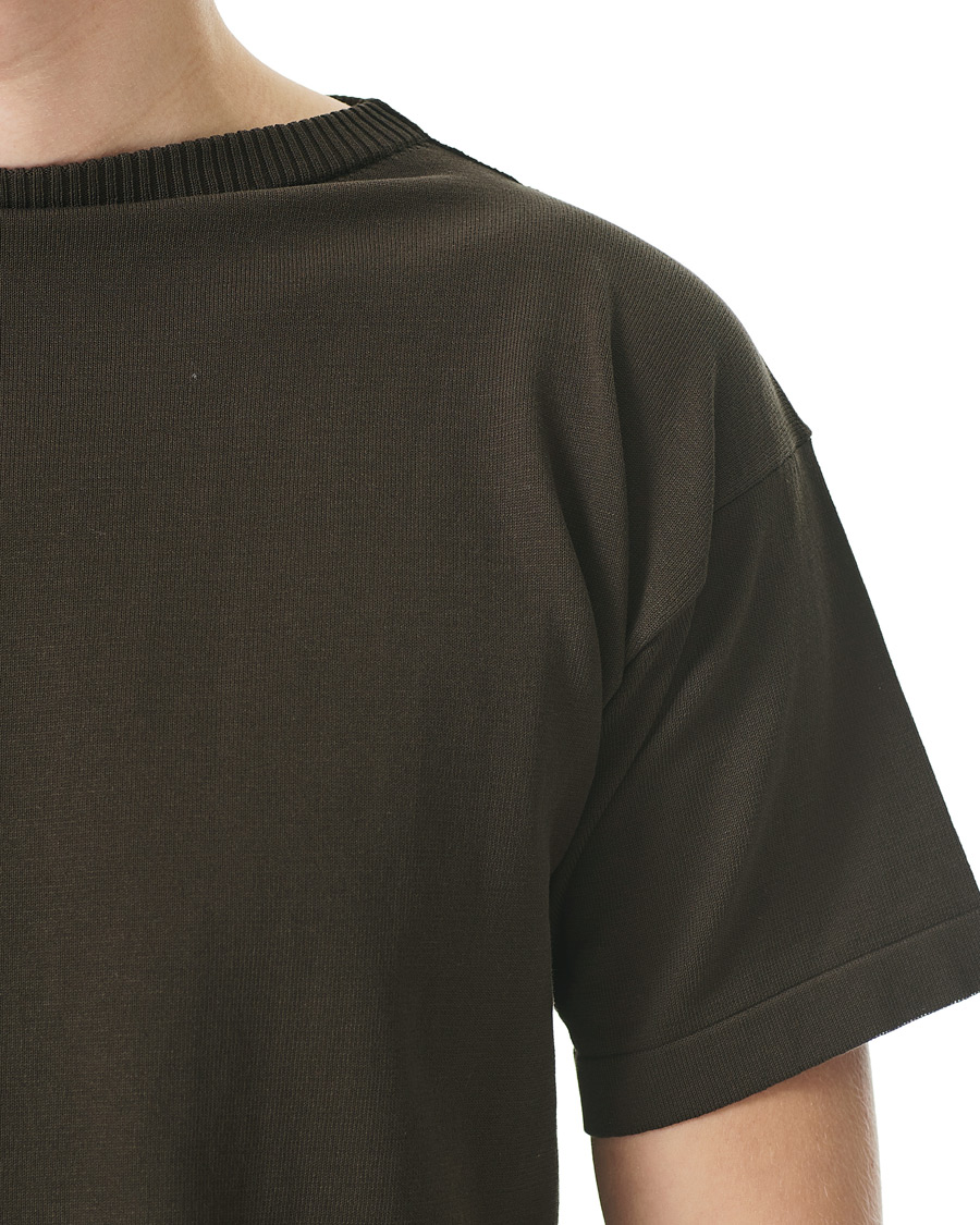 Heren | T-shirts | Andersen-Andersen | Boatsman Short Sleeve Tee Hunting Green